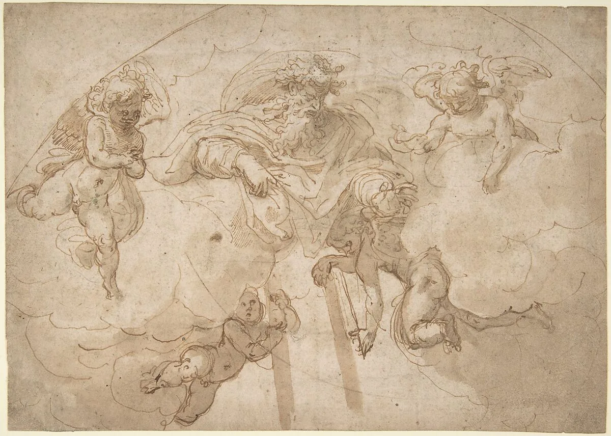 God the Father with Four Angels. — Bertoia (Jacopo Zanguidi)