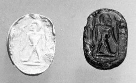 Stamp seal (scarab) with anthropomorphic figure