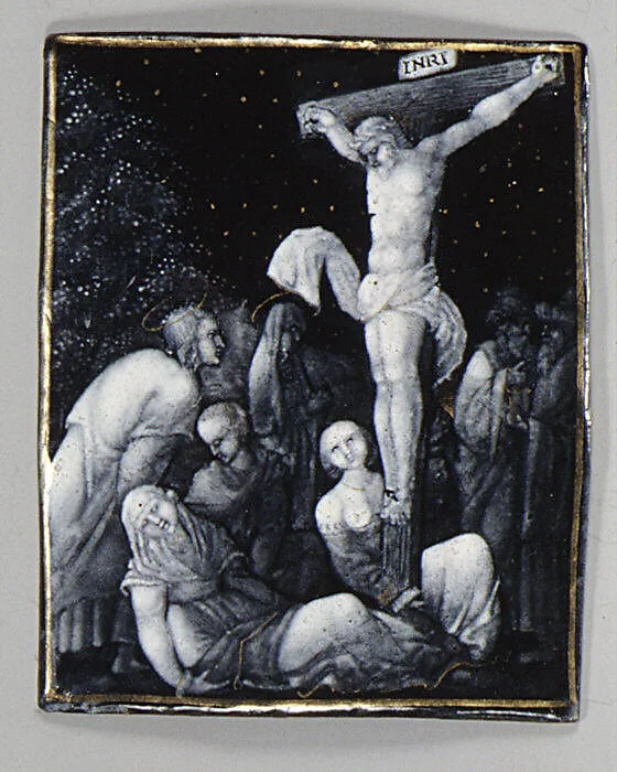 The Crucifixion (one of seven) — Jean II Pénicaud|Jean III Pénicaud