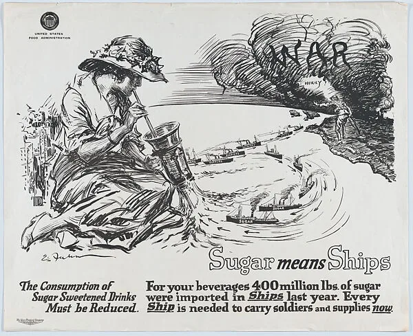 Sugar means ships — United States Food Administration|Ernest Fuhr|Carey Printing Company
