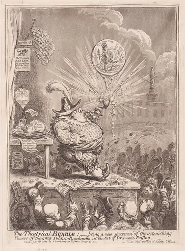 The Theatrical Bubble;–being a new Specimen of the Astonishing Powers of the Great Politiico-Punchinello in the Art of Dramatic Puffing