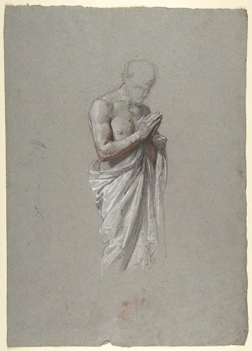 Study for Clovis (middle register; study for wall paintings in the Chapel of Saint Remi, Sainte-Clotilde, Paris, 1858)