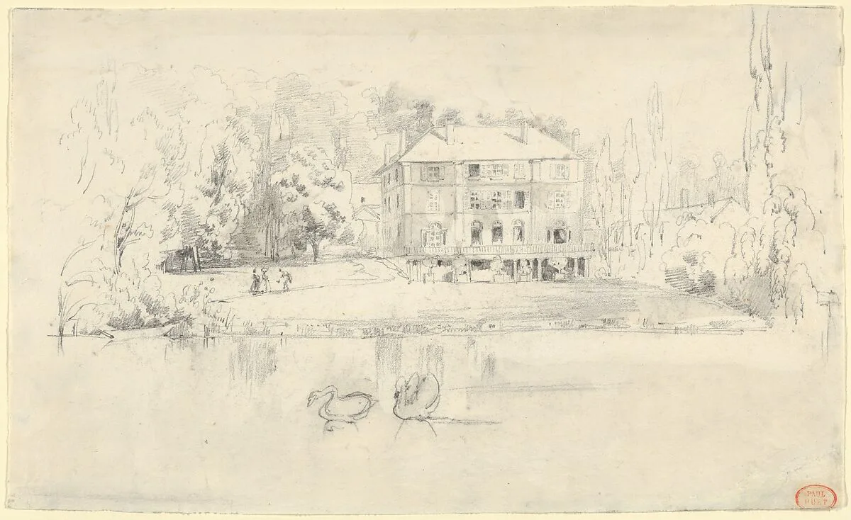 View of the Château at Folembray — Paul Huet