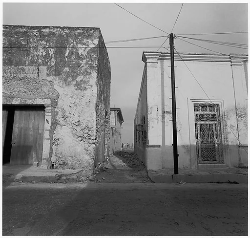 [View of Alley with Five Men at Far End, Campeche, Mexico]
