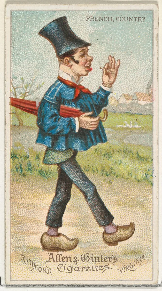French, Country, from World's Dudes series (N31) for Allen & Ginter Cigarettes — Allen & Ginter