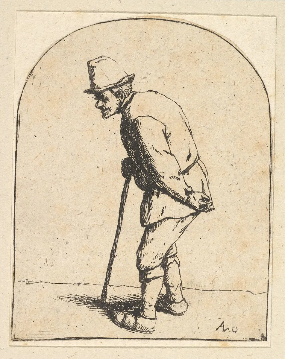 Peasant with Stick — Adriaen van Ostade