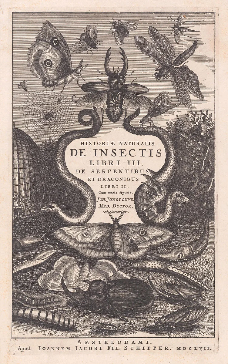 Title Page, "Historiae Naturalis de Insectus, Libri II" — John Jonston