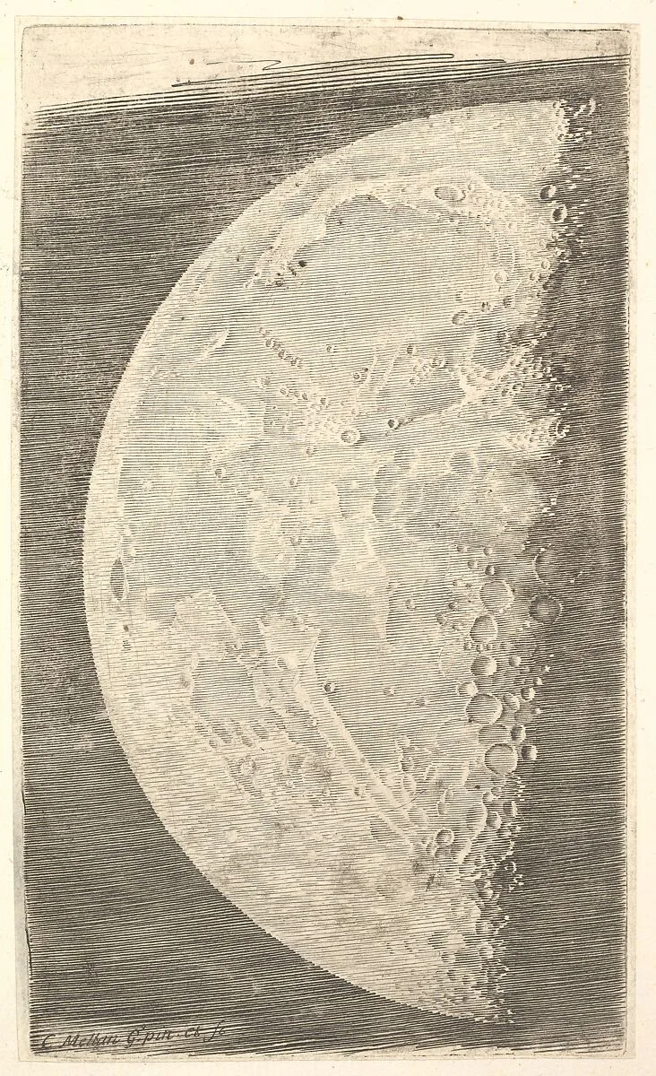 The Moon in its Final Quarter — Claude Mellan
