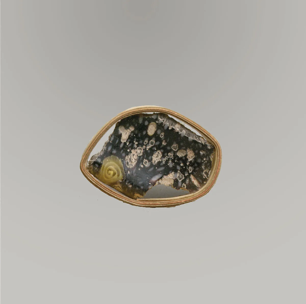 Glass mosaic carinated bowl fragment — Unknown