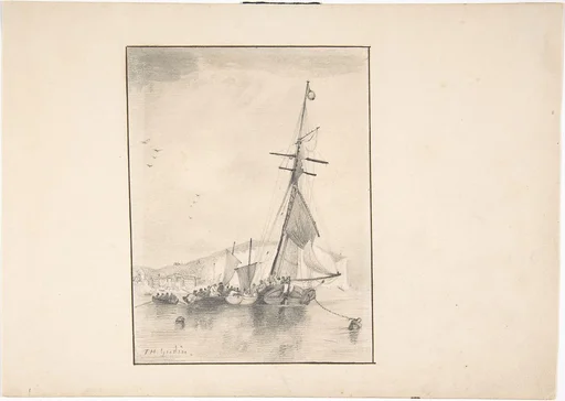 Boats Moored Near Cliffs of Dover