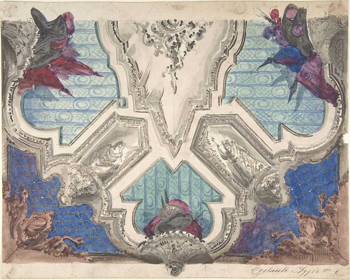 Design for a Painted Ceiling — Anonymous, Italian, 19th century