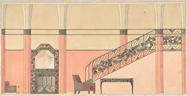Design for a Hallway with Wrought-iron Details — Georges de Feure