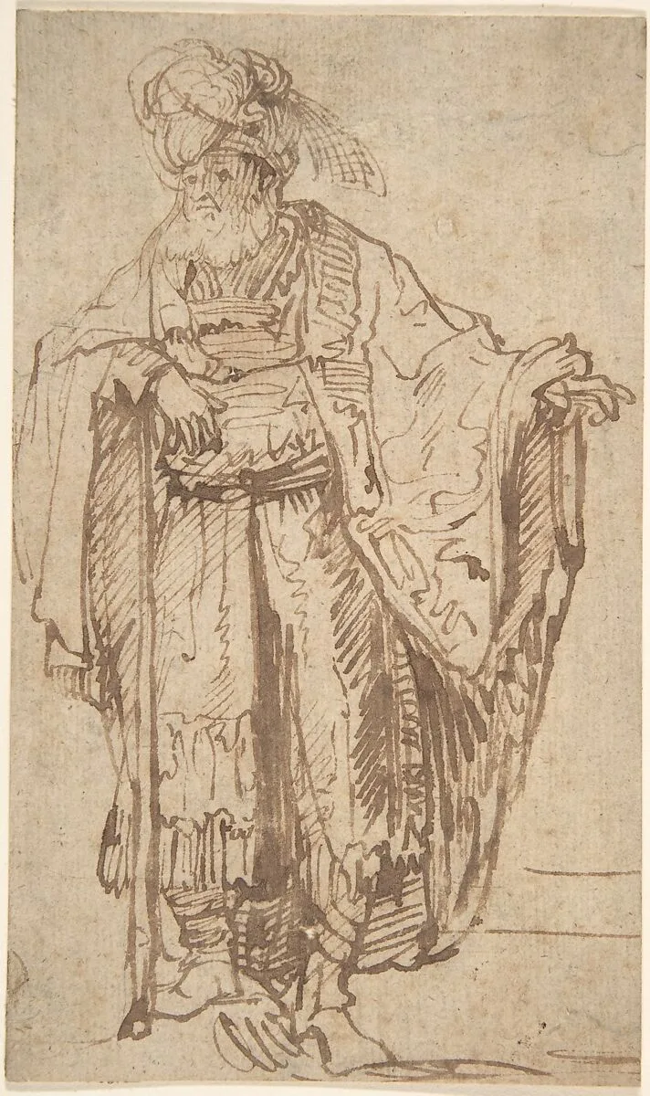Standing Oriental Figure — Rembrandt (Rembrandt van Rijn)