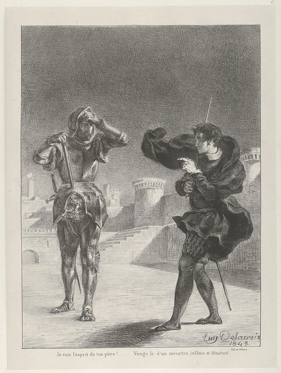 The Ghost on the Terrace — Eugène Delacroix|William Shakespeare|Villain