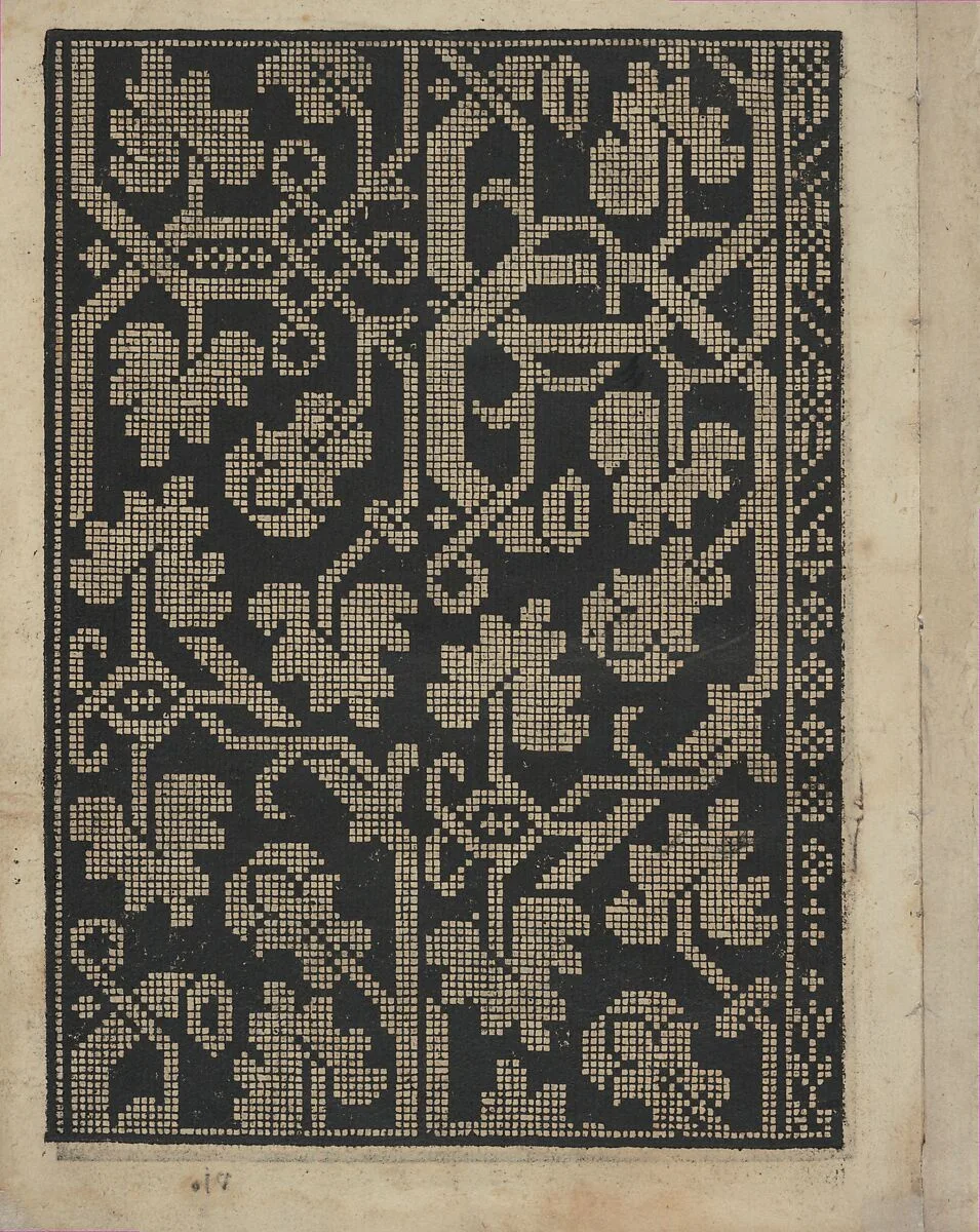 Libbretto nouellamete composto per maestro Domenico da Sera...lauorare di ogni sorte di punti, page 6 (verso) — Domenico da Sera