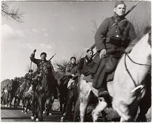 [Soldiers on Horseback, International Brigade, Spain]