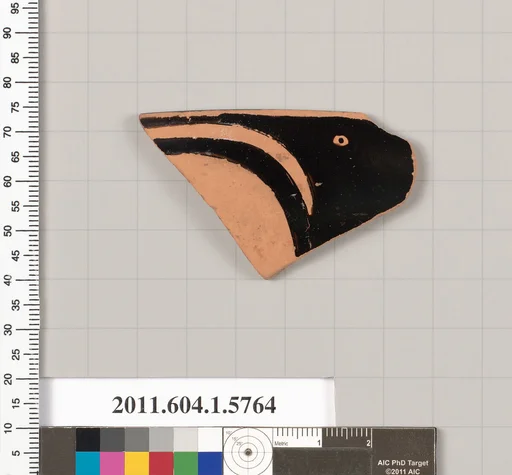 Terracotta rim fragment of a kylix: eye-cup (drinking cup)