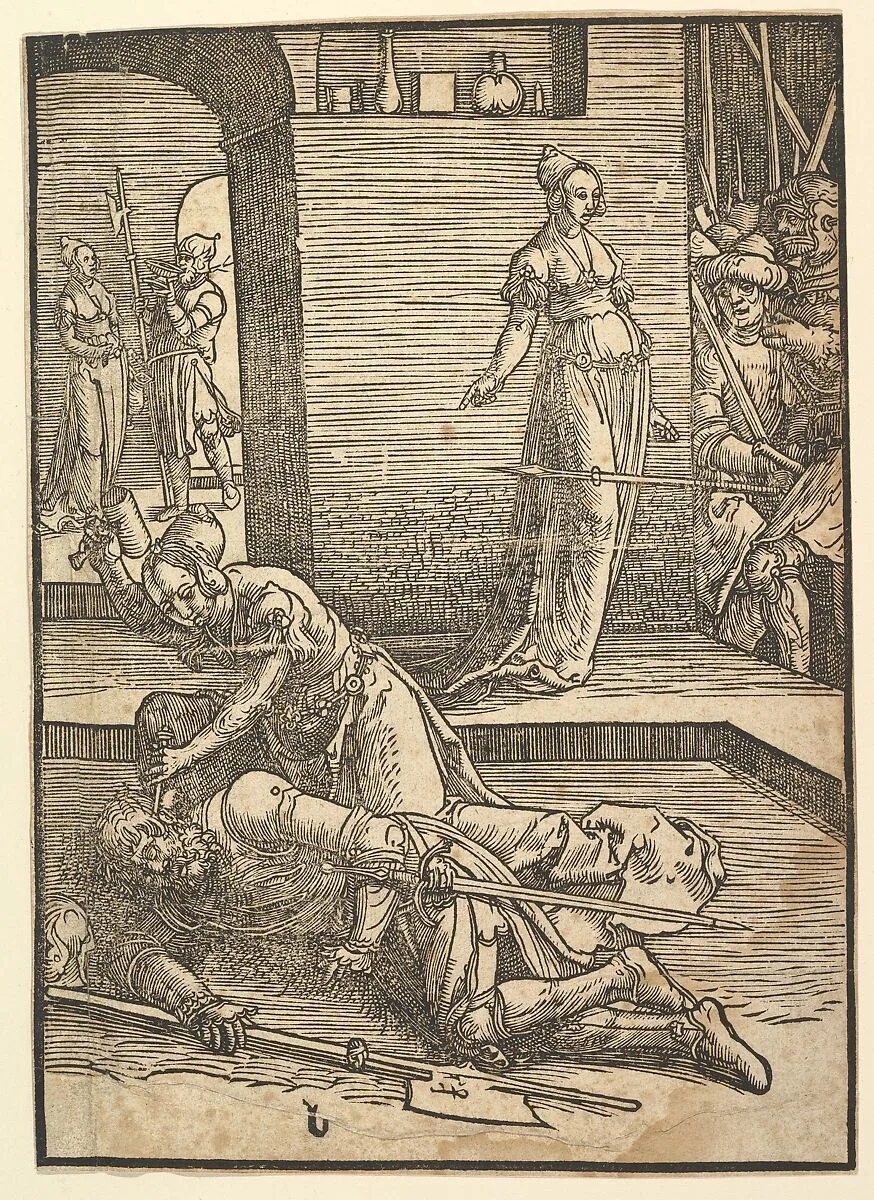Jael Killing Sisera, without ornamental frame (copy) — Lucas van Leyden