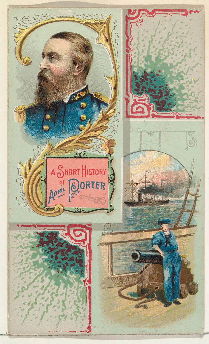 A Short History: Admiral David D. Porter, from the Histories of Generals series (N114) issued by W. Duke, Sons & Co. to promote Honest Long Cut Smoking and Chewing Tobacco — W. Duke, Sons & Co.|Knapp & Company