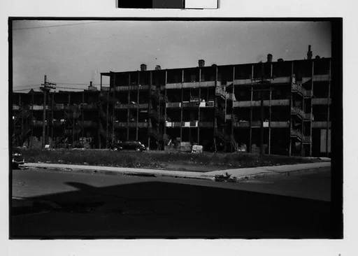 [Five 35mm Film Frames: Tenement Houses, Illinois?]