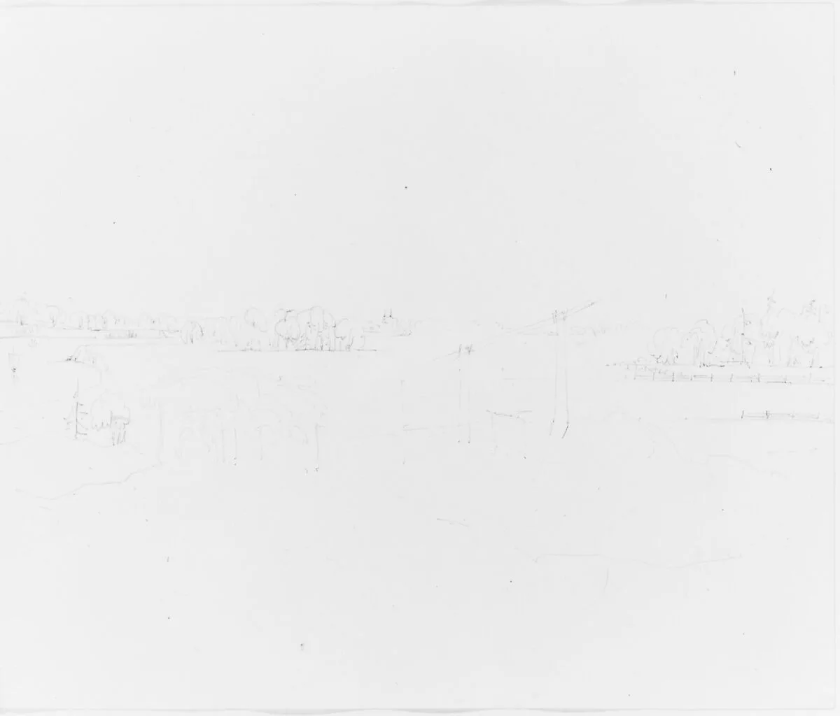 Valley and Lake (from Sketchbook) — John William Casilear
