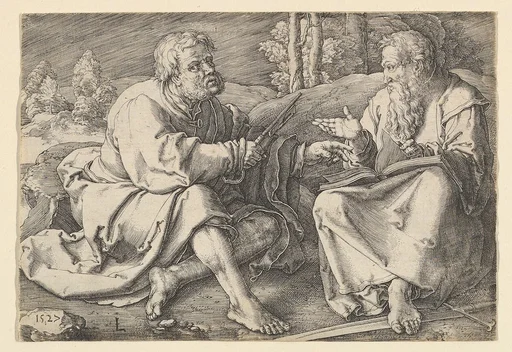 Sts. Peter and Paul Seated in a Landscape