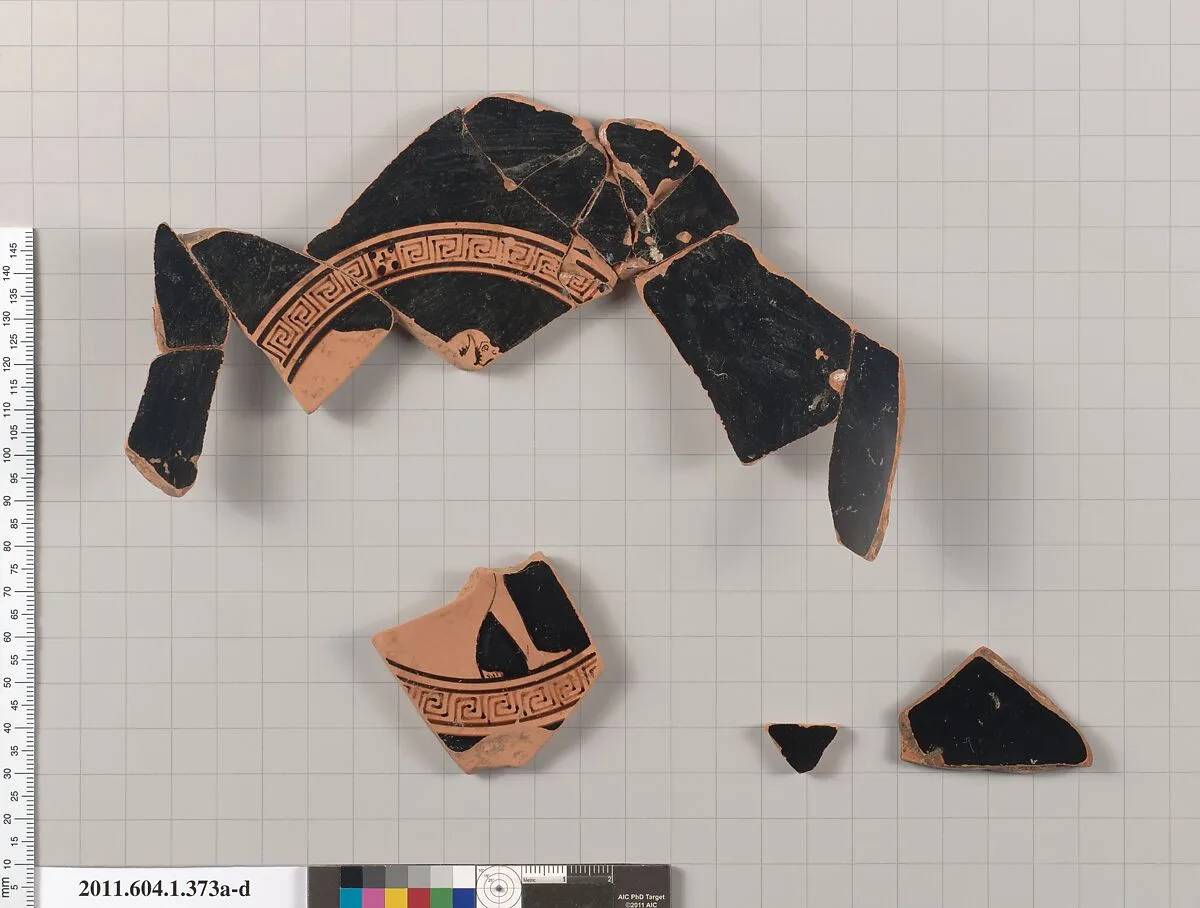 Terracotta fragments of a kylix (drinking cup) — Unknown