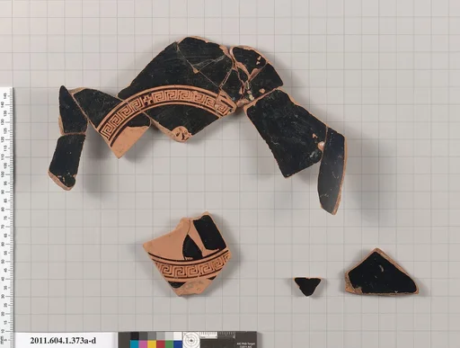 Terracotta fragments of a kylix (drinking cup)