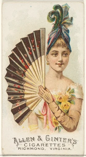 Plate 28, from the Fans of the Period series (N7) for Allen & Ginter Cigarettes Brands