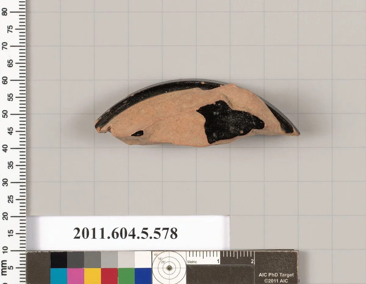Terracotta fragment of a stemless kylix (drinking cup) — Unknown