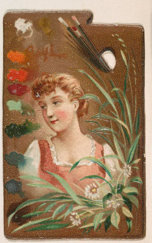 Artist's paint pallette, from the Novelties series (N228, Type 4) issued by Kinney Bros. — Kinney Brothers Tobacco Company