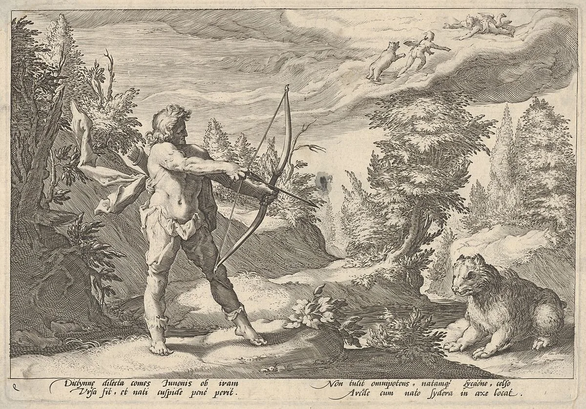 Arcus and Callisto — Robert Willemsz de Baudous|Hendrick Goltzius