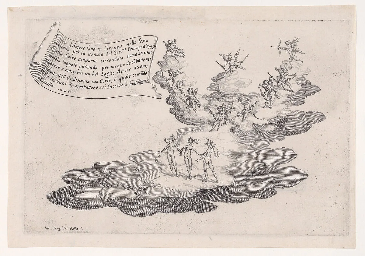 Le Char de L'Amour, from Guerre de Beauté (Guerra di Bellezza) (War of Beauty) — Jacques Callot|Giulio Parigi