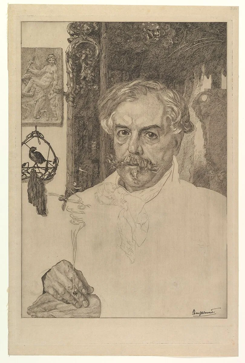 Portrait of Edmond de Goncourt — Félix Bracquemond|Edmond de Goncourt