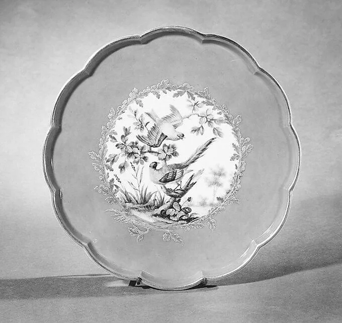 Fruit stand (soucoupe à pied) (one of four) (part of a service) — Sèvres Manufactory|François-Joseph Aloncle
