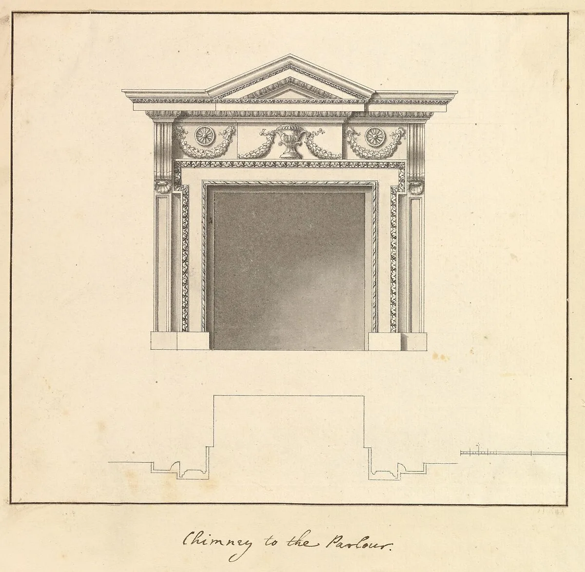 Chimney to the Parlour, Houghton Hall, Norfolk — Isaac Ware