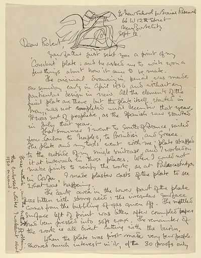 Letter to Robert Lewis Isaacson 1st page, discussing Combat (1936)