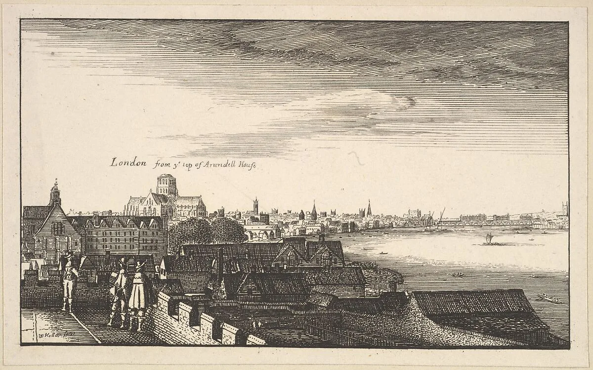 London from Arundel House (copy) — Wenceslaus Hollar