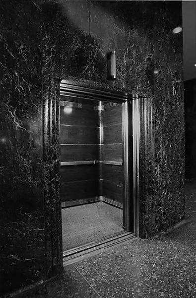 Elevator cab — Corbett, Harrison & MacMurray|Hood & Fouilhoux|Reinhard & Hofmeister|W. S. Tyler Cab Co.|Mr. and Mrs. S.E. Barnette