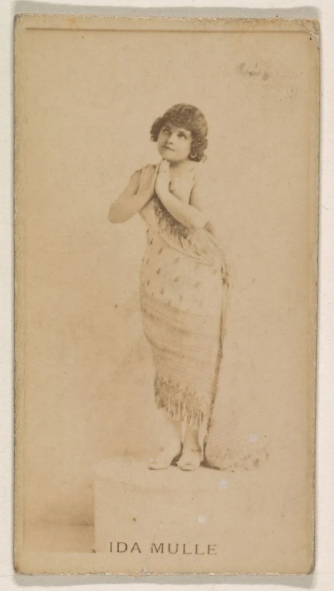 Ida Mulle, from the Actresses series (N245) issued by Kinney Brothers to promote Sweet Caporal Cigarettes — Kinney Brothers Tobacco Company