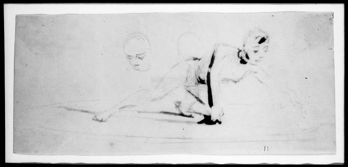 Sketch of Gladiator's Head (from Sketchbook) — James McNeill Whistler