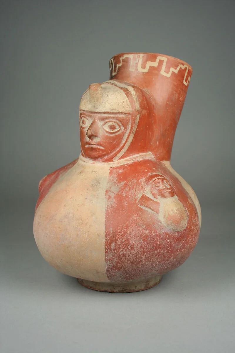 Single Spout Bottle with Gadrooned Figure — Unknown