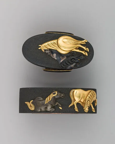 Sword-Hilt Collar and Pommel (Fuchigashira) — Unknown