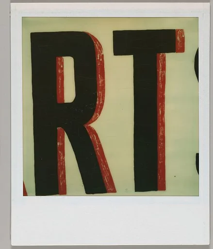 [Detail of Sign Lettering: "RT"]