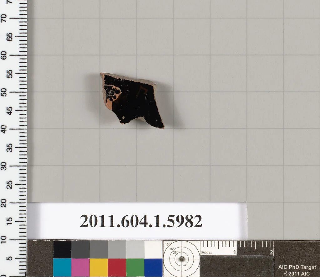 Terracotta fragment of a kylix (drinking cup) — Unknown
