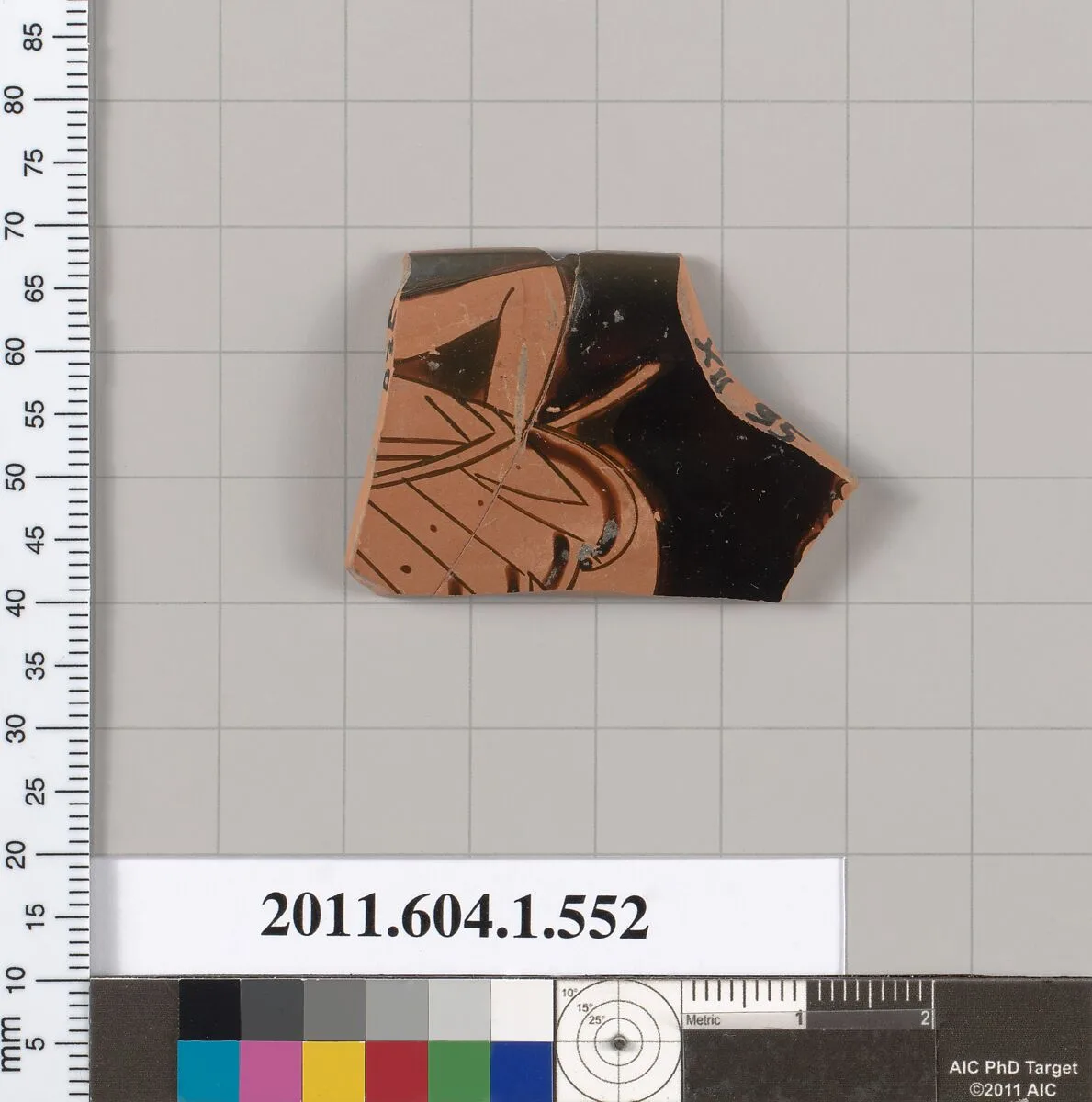 Terracotta rim fragment of a kylix (drinking cup) — Unknown
