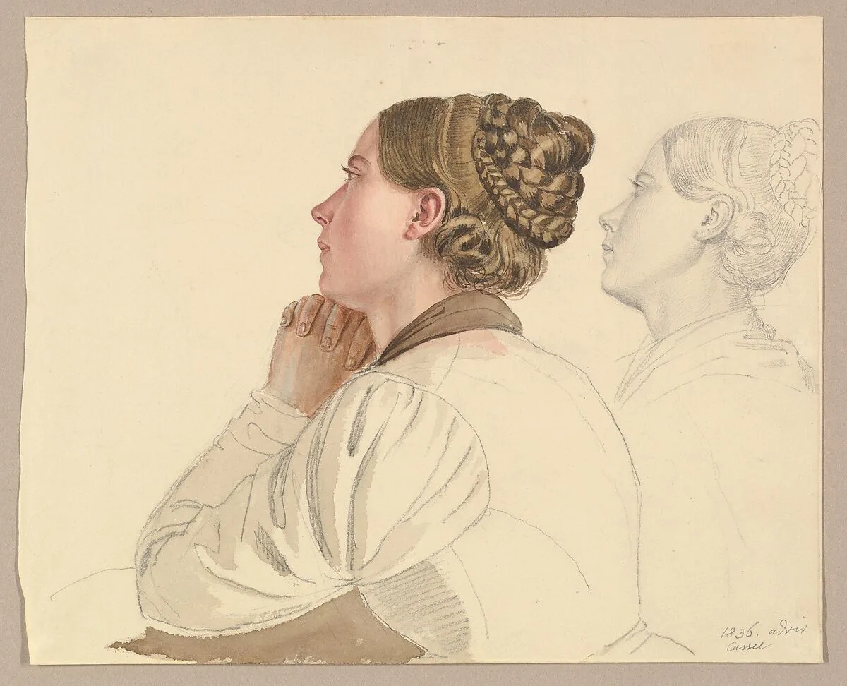 Studies of a Woman Praying — Ludwig Emil Grimm