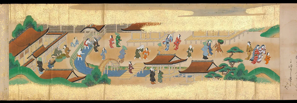 月波の遊び・「四月中の申の 日山王日吉祭」; 「八月朔日松尾に相撲あり」|Festivities of the Twelve Months: “Sannō Hiyoshi Festivals Held on the Day of the Monkey in the Mid-Fourth Month”; Festivities of the Twelve Months: “Sumō Wrestling at Matsuno’o Shrine during the Hassaku Festival on the First Day of the Eighth Month” — Unknown