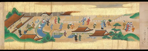 月波の遊び・「四月中の申の 日山王日吉祭」; 「八月朔日松尾に相撲あり」|Festivities of the Twelve Months: “Sannō Hiyoshi Festivals Held on the Day of the Monkey in the Mid-Fourth Month”; Festivities of the Twelve Months: “Sumō Wrestling at Matsuno’o Shrine during the Hassaku Festival on the First Day of the Eighth Month”