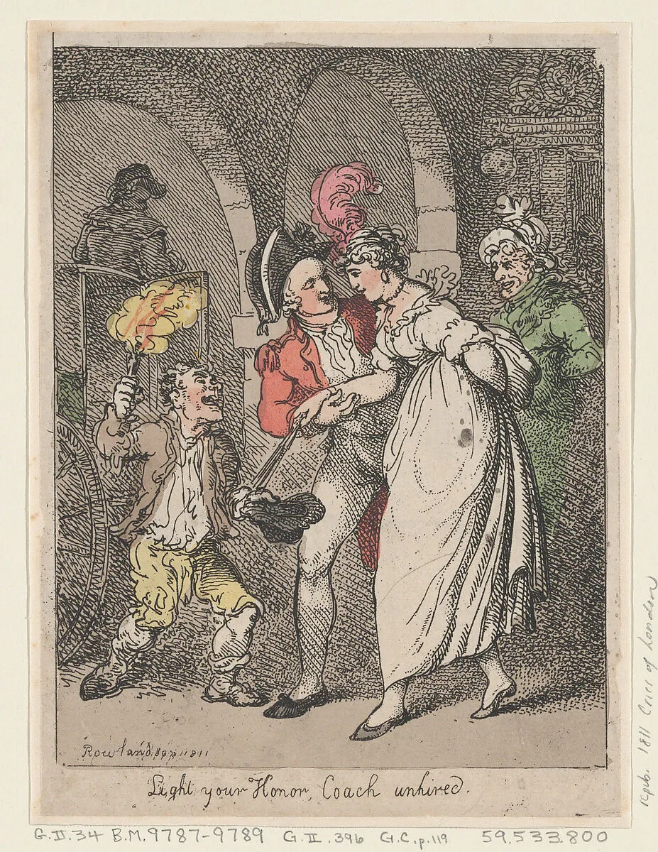 Light Your Honor, Coach unhired — Thomas Rowlandson